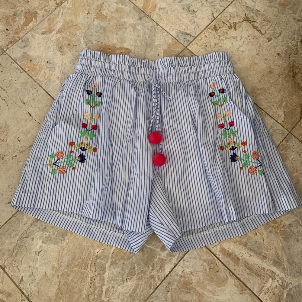 NWOT Hazel Mini Floral Waist Stretch Shorts With Side Pockets Large